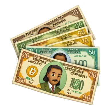 Ethiopia money sticker