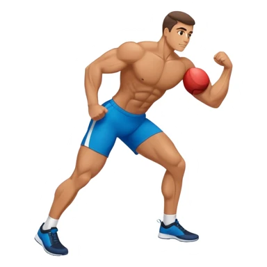 guy doing tricep kickback exercise sticker