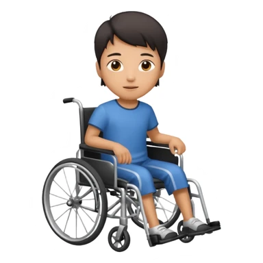 A Chinese in a wheelchair  sticker