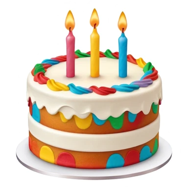 Cinematic realistic birthday cake sticker