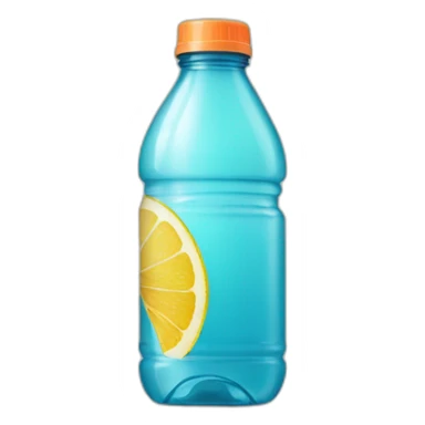 Plastic bottle of juice sticker