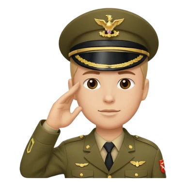 Military salute  sticker