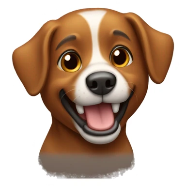 Buddy dog , brown, happy, playing sticker