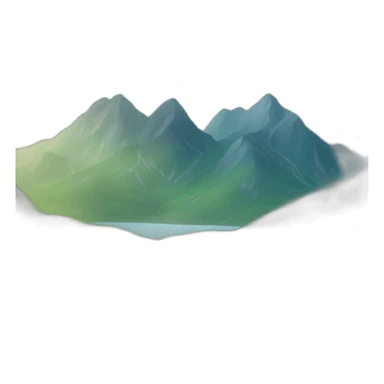 mountains with rain sticker