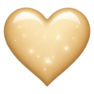 beige heart with a sparkle sticker