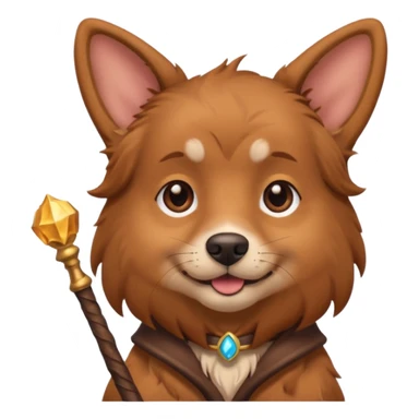 dog with a wand sticker
