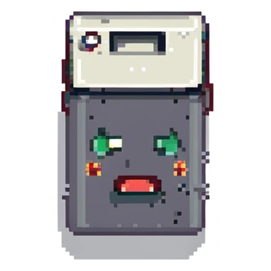 Battery completely empty and frowning sticker