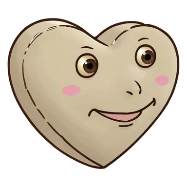 Carta con corazón beige sticker