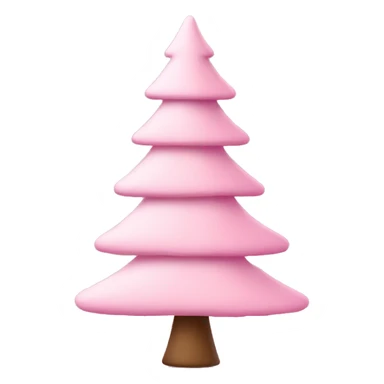 Light pink skinny Christmas tree with no ornaments and completely pink sticker