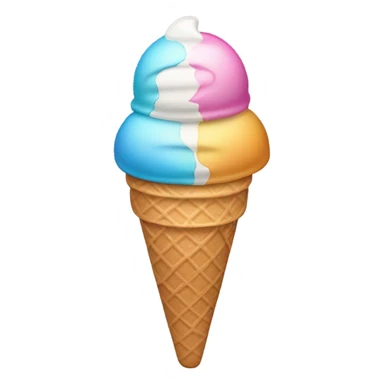 Ice cream with a spoon sticker