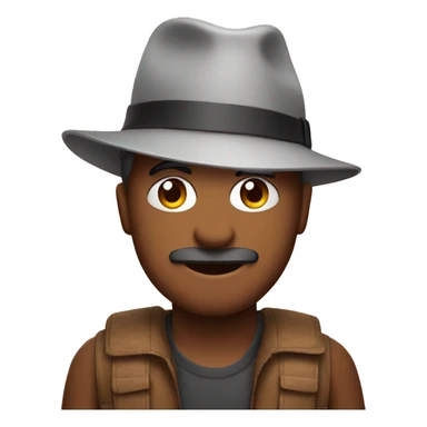 hat man with youtube logo sticker