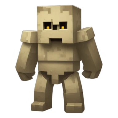 a minecraft tuff golem sticker