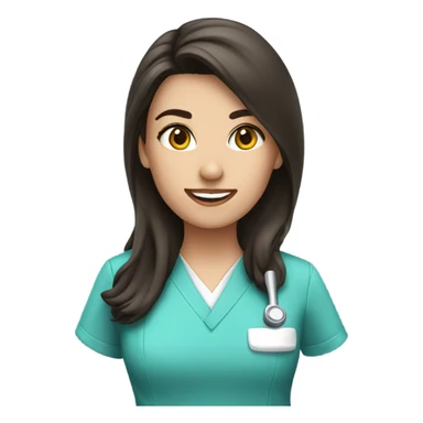 Brunette female dentist sticker