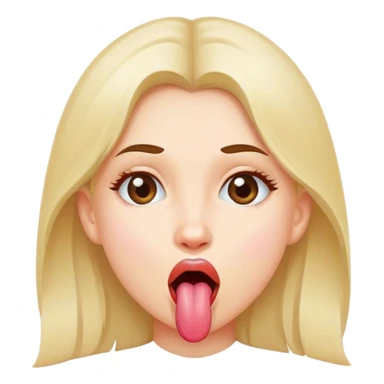 girl sticking tongue out sticker
