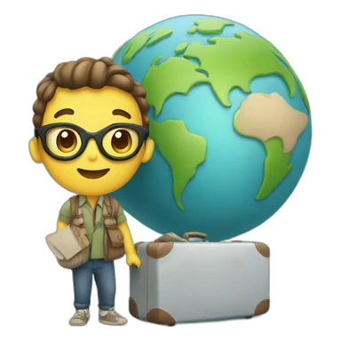 traveling the globe sticker