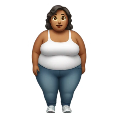 obese woman sticker