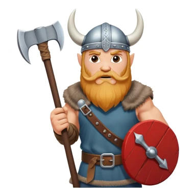 realistic Danish Viking with an ax in his hands sticker