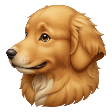 golden dog: profile  sticker