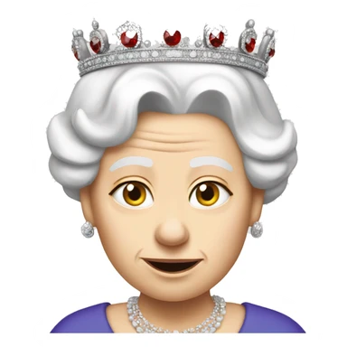 angry queen Elizabeth the first of England without colour background sticker