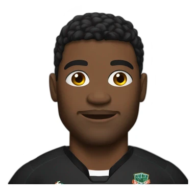 All black rugby player sticker