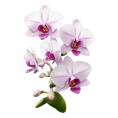 pink and white orchid  sticker