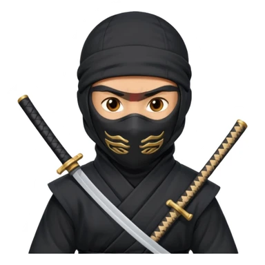 Ninja with open scroll sticker