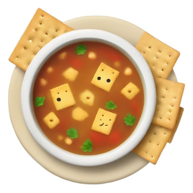 Soup and crackers sticker