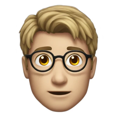 Harry Potter face with a scar sticker