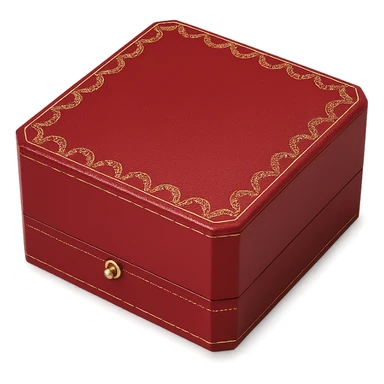 cartier red box, classic jewelry packaging, elegant, luxury, minimal, no text sticker