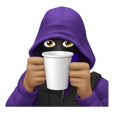 bank robber drinking purple sprite  sticker