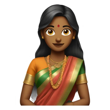 Indian girl with saree  sticker