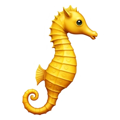 Make a yellow seahorse looking in the left side sticker