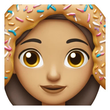 Mexican girl eating a donut  sticker