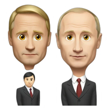 putin and bayden sticker