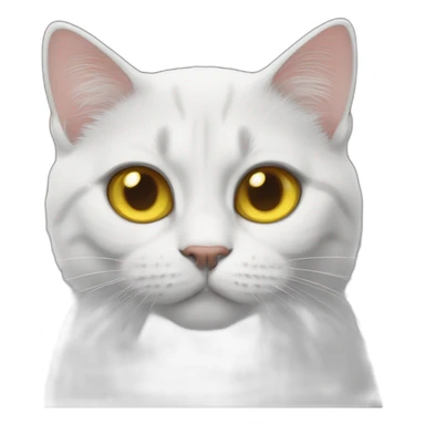 british cat yellow eyes okay hand sticker