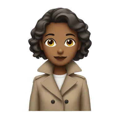 Girl with Trenchcoat  sticker