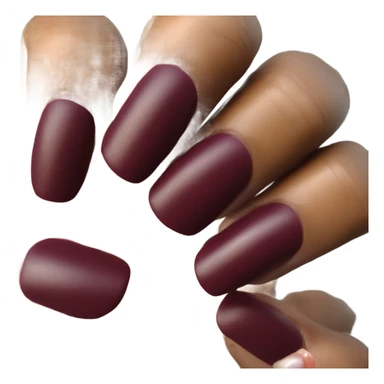Maroon acrylic nails sticker