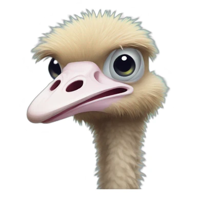 Shy Ostrich sticker