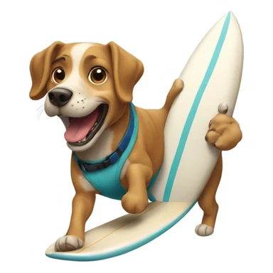 Perro surfeando sticker