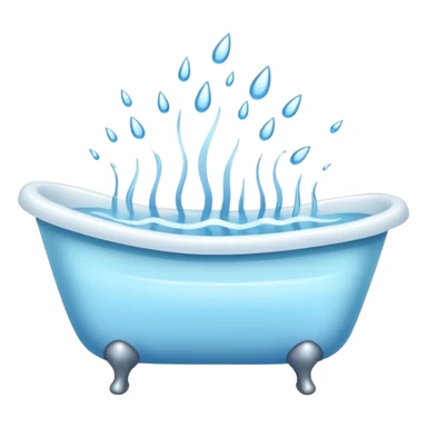 Bathtub full of water sticker