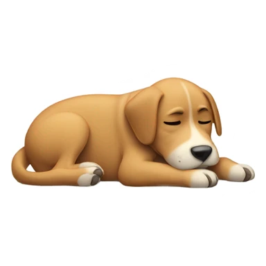 Dog with a sick stomach  sticker