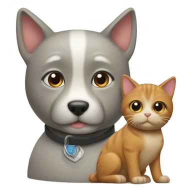 Un gato y un perro sticker