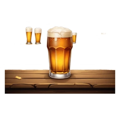 Speakeasy bar broken beer glass  sticker