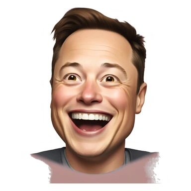Elon musk laughing  sticker