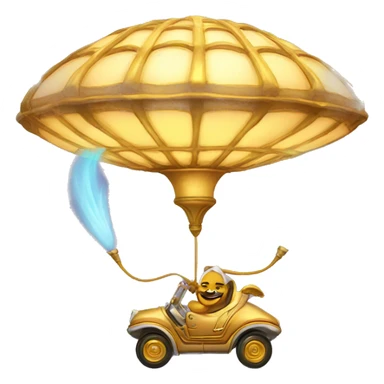 Magical Lamp Genie Driving Wing-Body Vehicles sticker