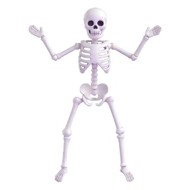 skeleton, 3d emoji style sticker