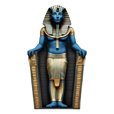 egypt sarcophagus coffie gold blue white black full body  sticker