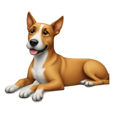 dog relaxing on couch sticker