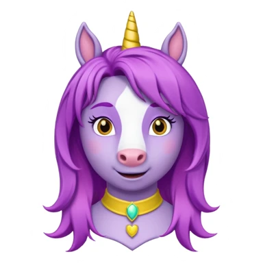 Shirley Shawn the Unicorn from The Wiggles with yellow horse with purple hair sticker