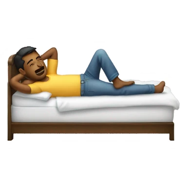 guy on the bed after climate sticker